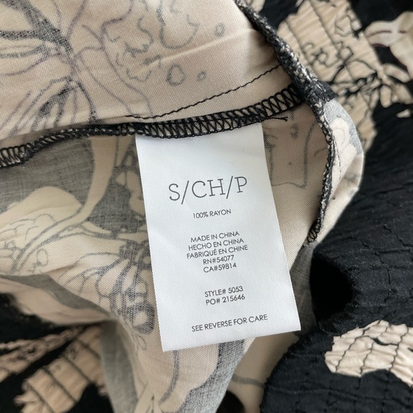 CAbi Isabel Black Floral Tiered Mini Skirt Style 5053 Size S - Picture 4 of 4